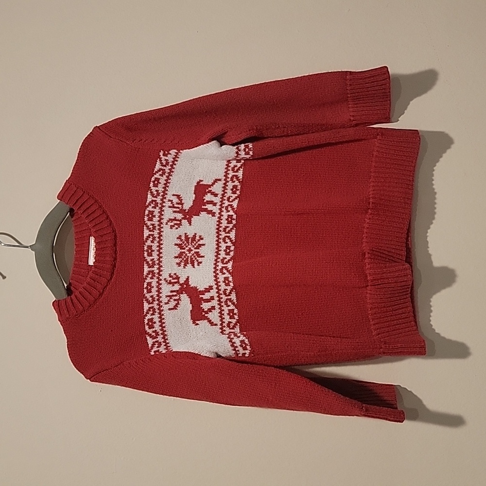 Jumping Beans red christmas xmas sweater size 3t deer